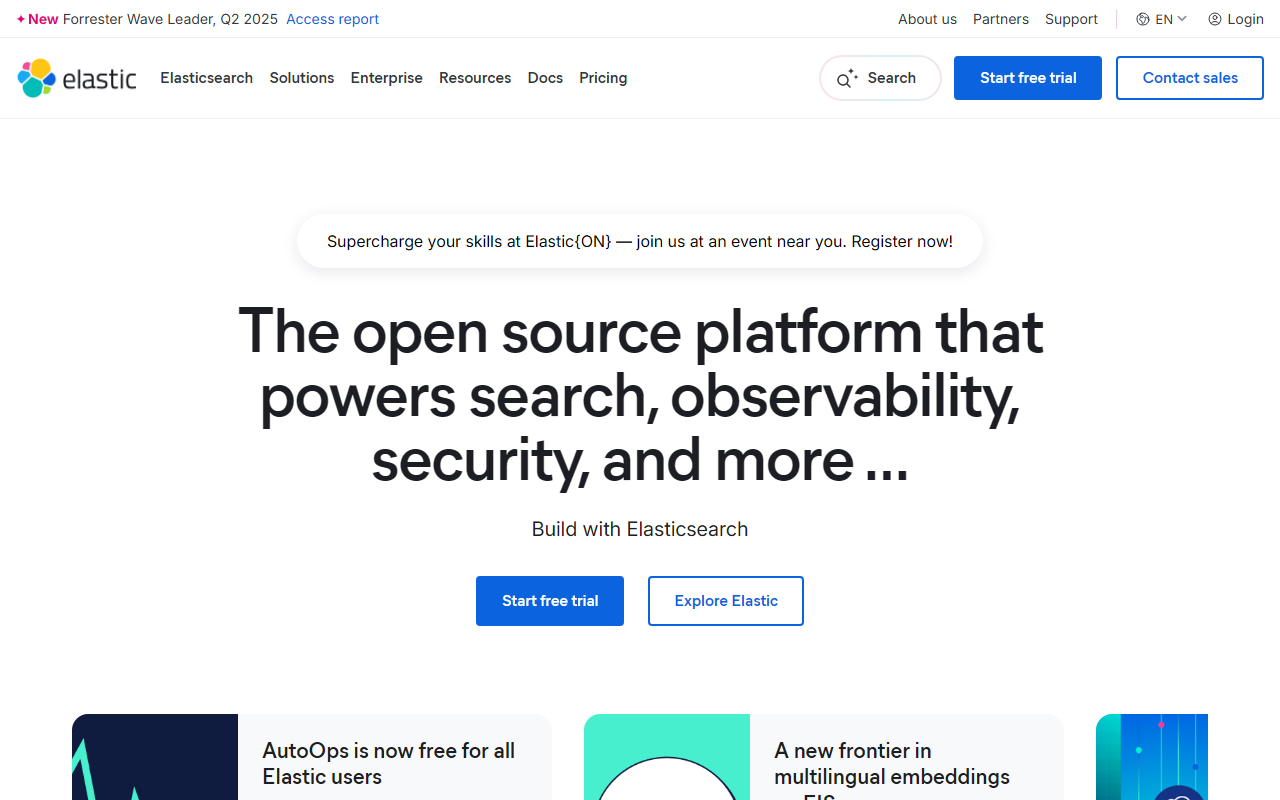 Elastic screenshot