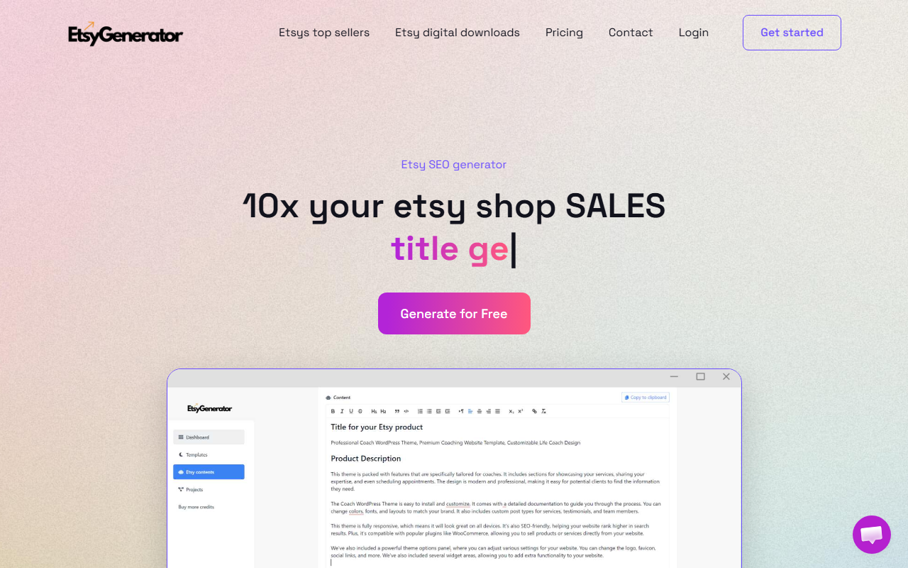 EtsyGenerator screenshot