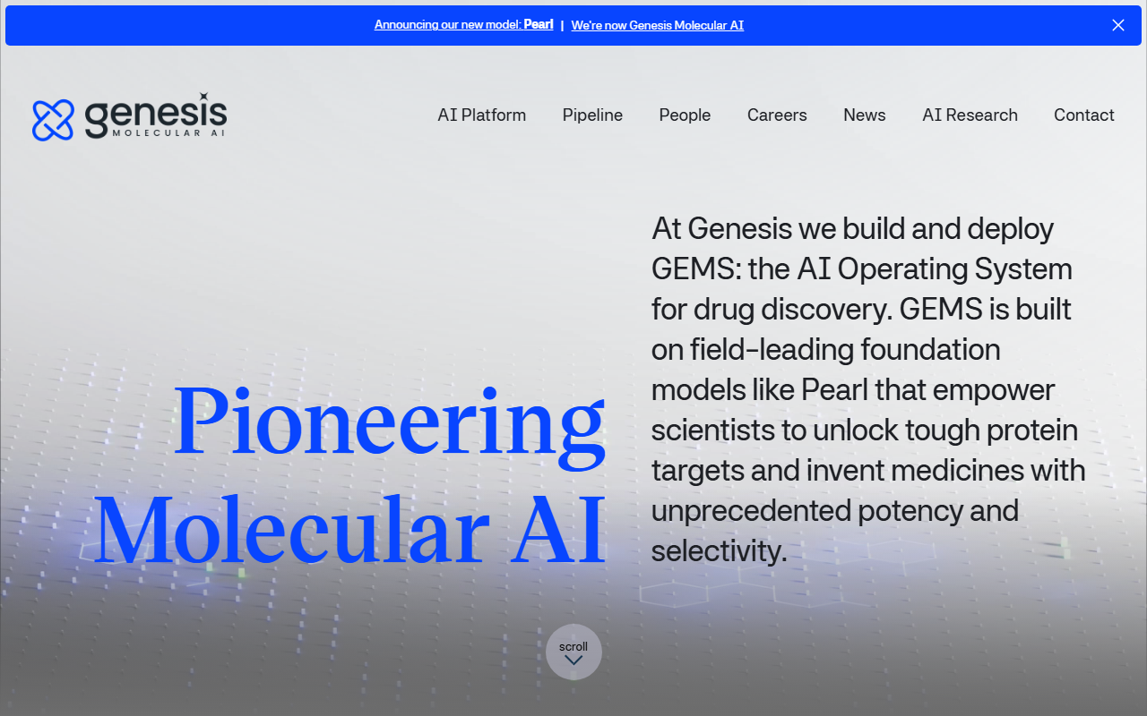Genesis Therapeutics screenshot