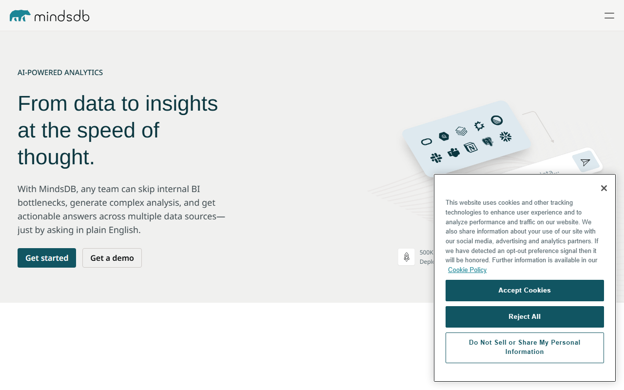 MindsDB screenshot